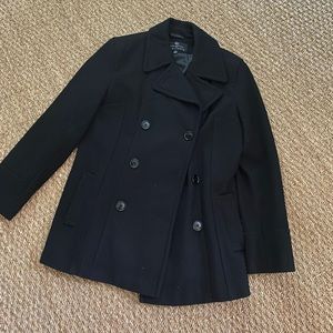 Black Wool Coat M